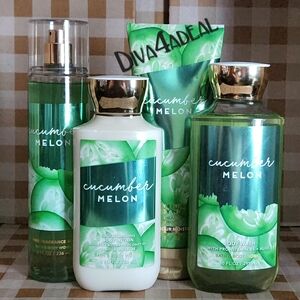 Bath & Body Works CUCUMBER MELON 3PC Collection Set Bundle
